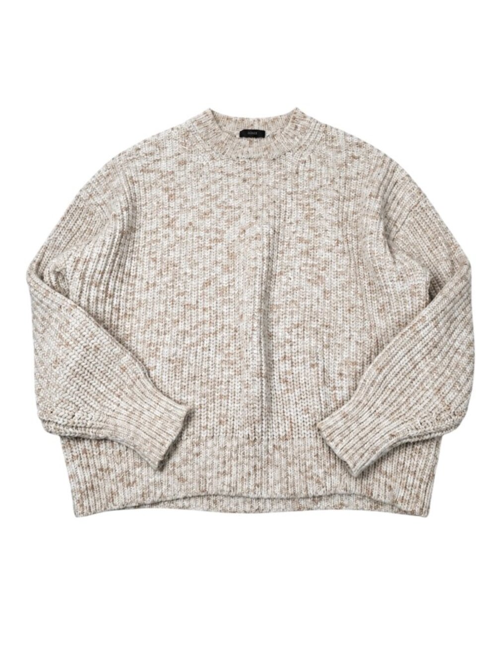 J. Crew Fisherman Chunky Knit Sweater Cream M Relaxed Crewneck Minimalist